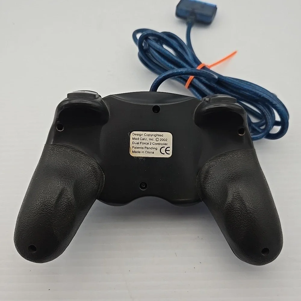 Mad Catz Dual Force 2 Pro Controller PS1 PS2 Translucent Blue P-117A Padded